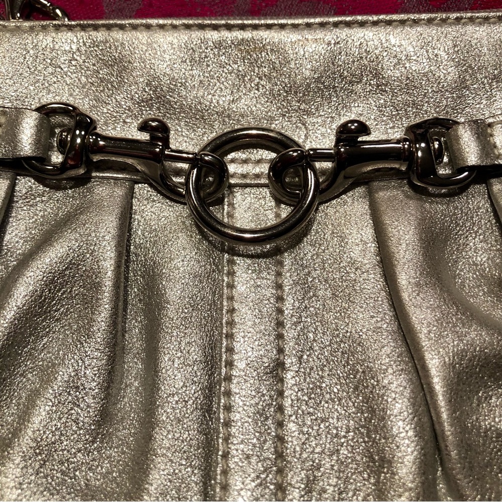 Coach Silver Belted Wristlet - Picture 3 of 5